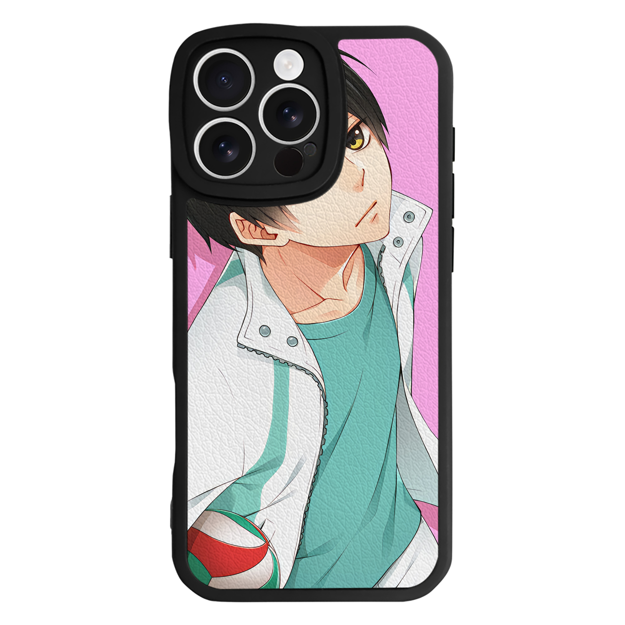 （画像用） ハイキュー!! Haikyu!! 【iPhone 16シリーズ対応】シリコンスマホケース（レザー調） 材質：シリコン